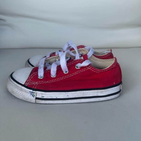 Converse Kids Red Sneakers - Picture 5 of 8